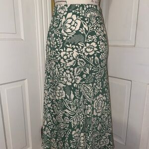 Green and White Floral Skirt/Dress